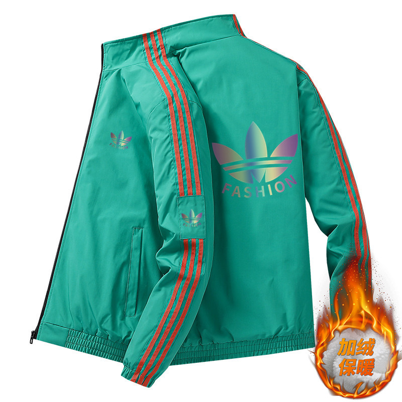 兰瑟姆三叶草2025秋季加绒运动冲锋衣外套男女三条杠夹克休闲风衣,淘宝优惠券,粉丝福利购,淘宝优惠卷