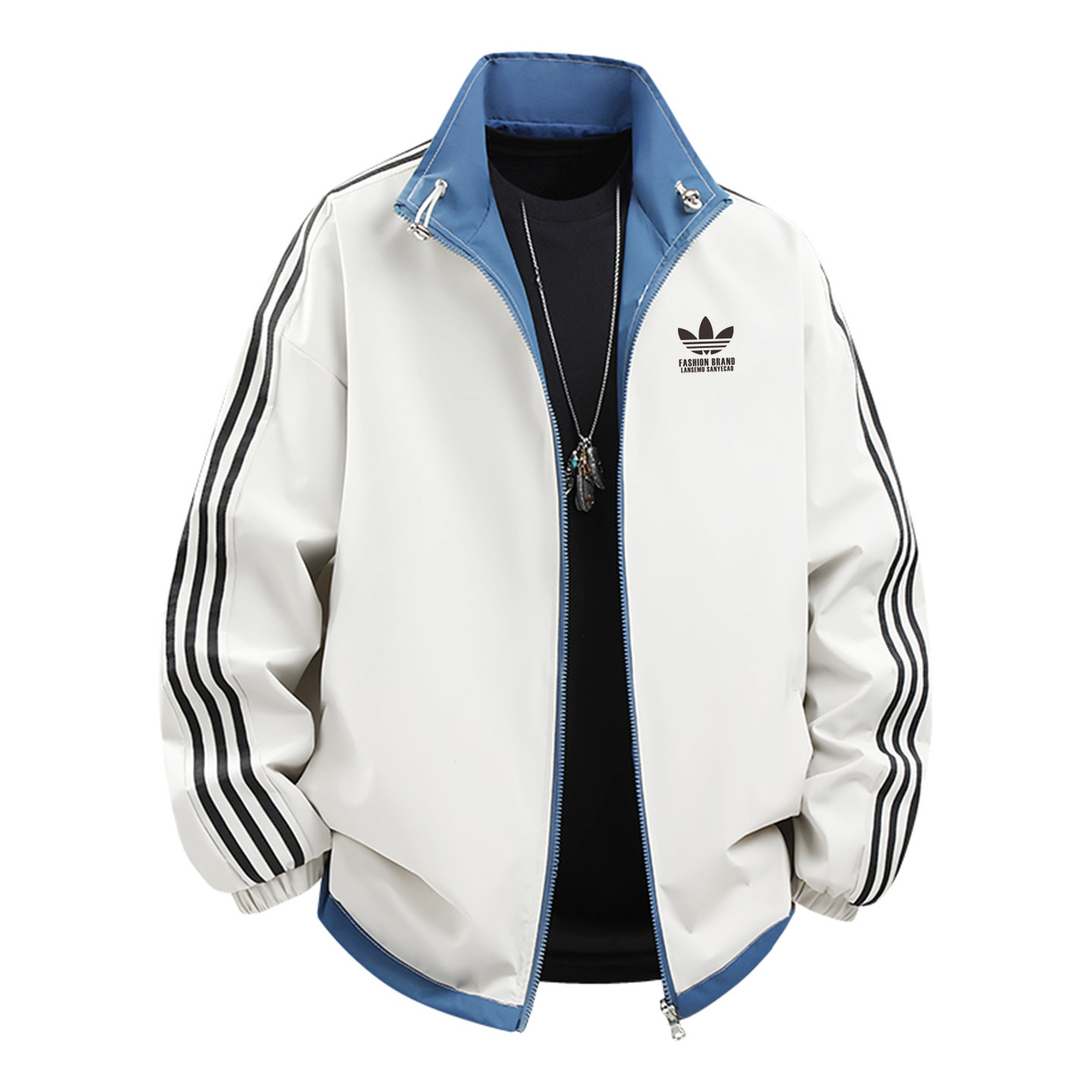 兰瑟姆三叶草2025秋季双面穿运动夹克外套男士三条杠风衣冲锋衣女,淘宝优惠券,粉丝福利购,淘宝优惠卷