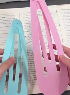 甜美可爱超大号三角形发夹塑料发卡少女心糖果色网红发饰搞怪头饰