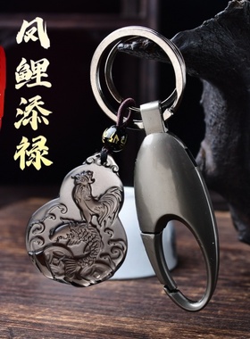 淘运灵阁凤鲤添禄吉宏吊坠属鸡人吉祥佩戴2026马年黑曜石葫芦项链