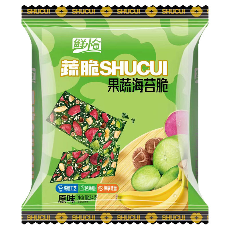 鲜恰果蔬海苔脆片儿童解馋零食休闲小吃食品即食无添加寿司拌饭碎 - 图3