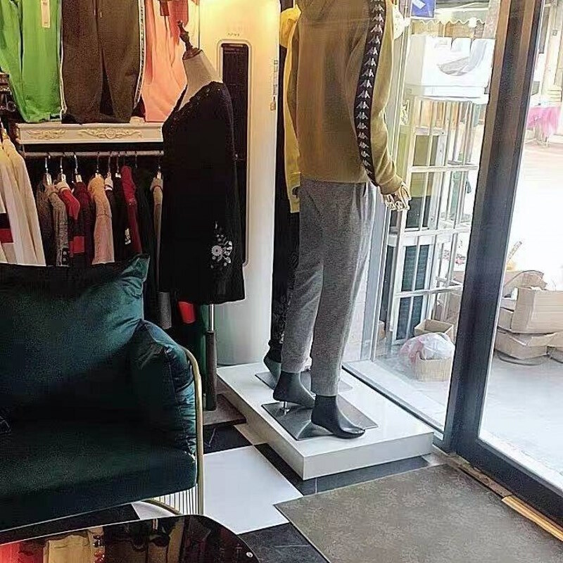 定做模特站台木质服装店地台长方形箱包鞋店展柜底座展示台流水台-图1