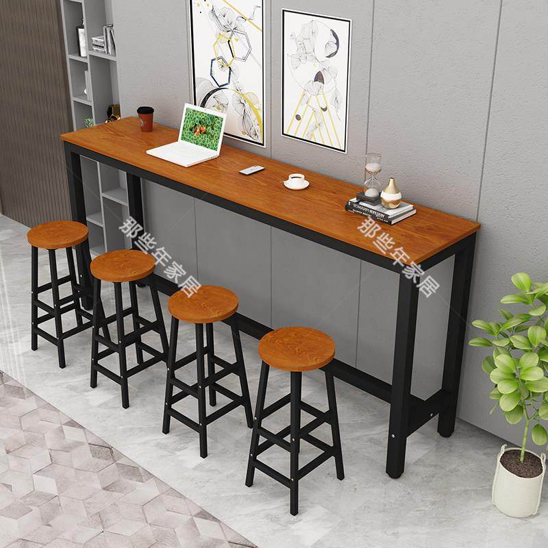 轻奢吧台家用长条桌子商用靠墙酒吧台奶茶店饭厅长小吧桌高脚桌椅,淘宝优惠券,粉丝福利购,淘宝优惠卷