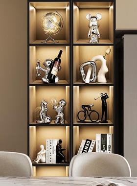 轻奢高档家居电视柜酒柜装饰品客厅现代餐边柜高级感工艺品摆件