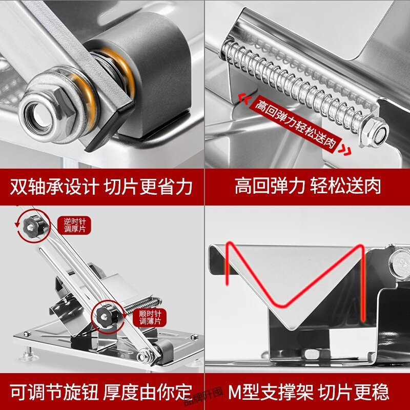 切肉片机家用羊肉卷切肉机多功能年糕刀切片机商用切冻肉 - 图2