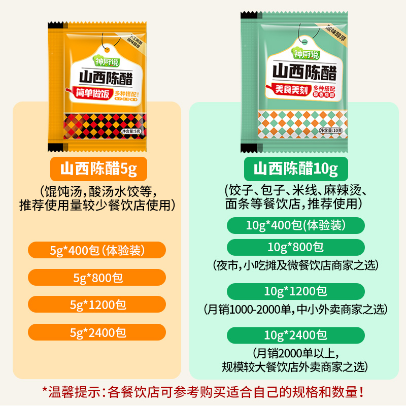 外卖醋包一次性醋包10g*1200包整箱商家用打包山西陈醋老陈醋小包-图0