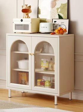 餐边柜奶油风客厅置物柜现代简约靠墙储物柜家用立柜边柜茶水柜子