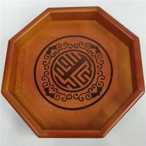 Mongolian specialities wood disc octagonal wooden dinner plate fruit tray milk buffet lunch with solid wood national wind