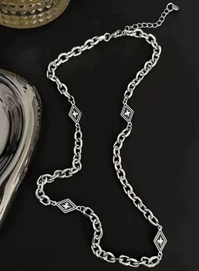柒次方萎形芒星钛钢项链