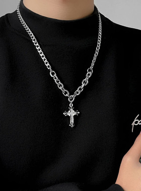 柒次方合金吊坠钛钢项链