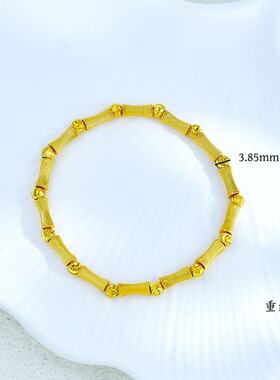 2026新款越南沙金999新中式猫眼拉丝竹节手串手链精致高级感时尚