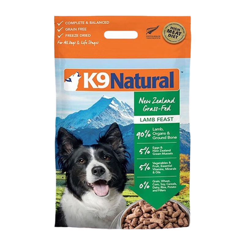 k9Natural 新西兰幼成犬主食冻干狗狗生骨肉高肉冻干狗主粮500g*2