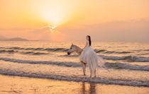 Sanya Wanning Mausoleum to Write a True Sea Flower Island Photo Japanese Moon Bay and pat on the Clear Water Bay Photography God State Peninsula Brigade Pat