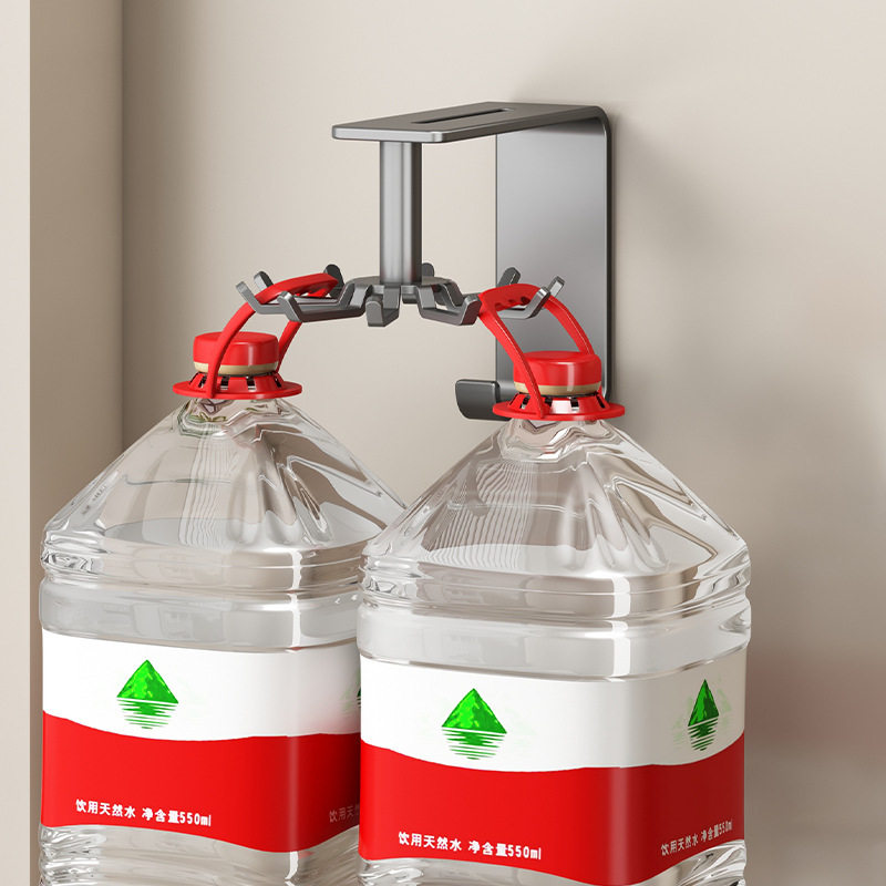 枪灰厨房旋转挂钩多功能免打孔壁挂式置物架锅铲收纳勺子铲子挂架,淘宝优惠券,粉丝福利购,淘宝优惠卷