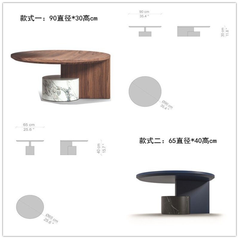 新品大理石茶几钢琴烤漆客厅组合茶几意式极简角几轻奢床头柜定制