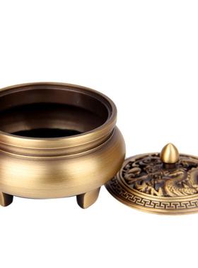 朴器 铜香炉盘香炉大号熏香炉家用室内檀香炉香薰炉茶道