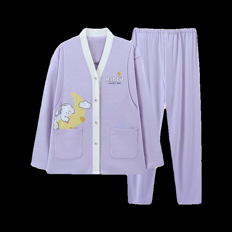 孕妇睡衣夏季纯棉怀孕期专用产后月子服春秋纯棉产妇哺乳薄款套装,淘宝优惠券,粉丝福利购,淘宝优惠卷