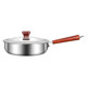 Titanium 304 uncoated pan, non-stick pan, household steak induction cooker, gas stove special frying pan, deep frying pan
