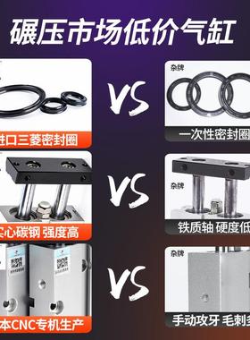 星辰双轴双杆气缸小型气动TN16/TDA10-15x25x20-32x30*40一50-60S