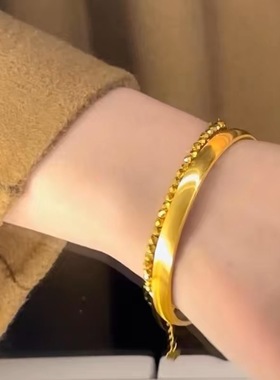 正品新款猫眼黄金手镯女