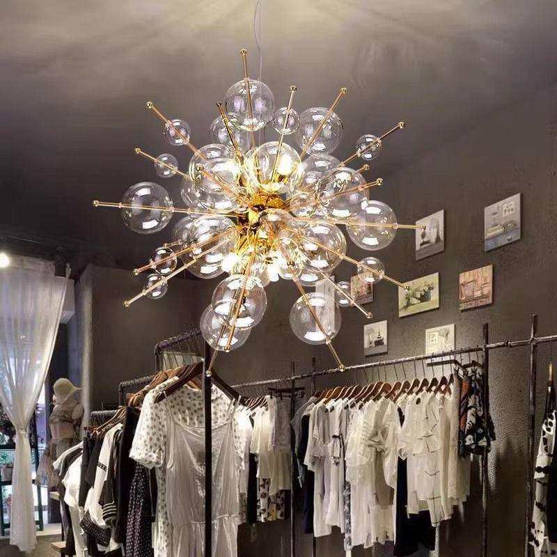 玻璃透明球吊灯创意个性服装店铺装饰灯北欧客厅餐厅卧室灯具吊灯,淘宝优惠券,粉丝福利购,淘宝优惠卷