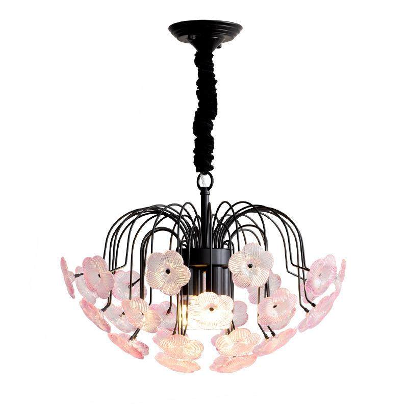 法式复古卧室吊灯玻璃花瓣女孩房衣帽间灯具中古风卧室书房餐厅灯,淘宝优惠券,粉丝福利购,淘宝优惠卷