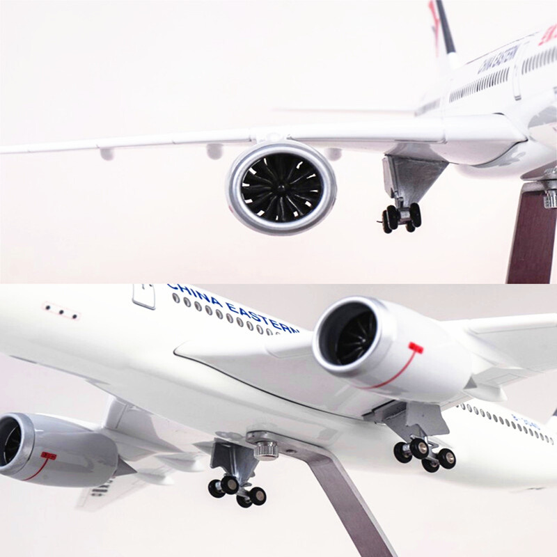 新款空客A350东方航空飞机模型合金带轮子仿真民航客机东航静态航-图2