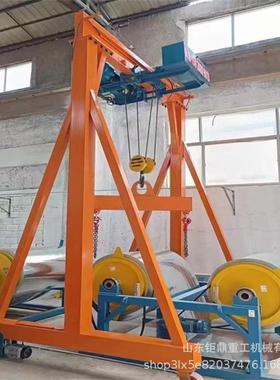 移动简易龙门架起重机便携式万向无轨手动升降小型电动龙门吊