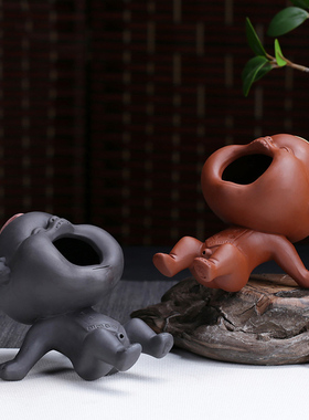 可爱撒尿娃茶宠可养喷水童子尿桌面茶台装饰摆件整蛊大嘴尿童网红