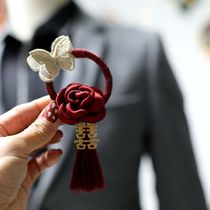 Chinese Wedding Chest Flowers Retro Wind Show and groom Marriage Chest Flowers Senior Sensation Festive Wine Red Brooch Accessories Accessories