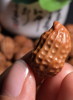 橄榄核雕刻小花生好事发生单籽雕件吊坠挂饰文玩手串脖挂diy配饰