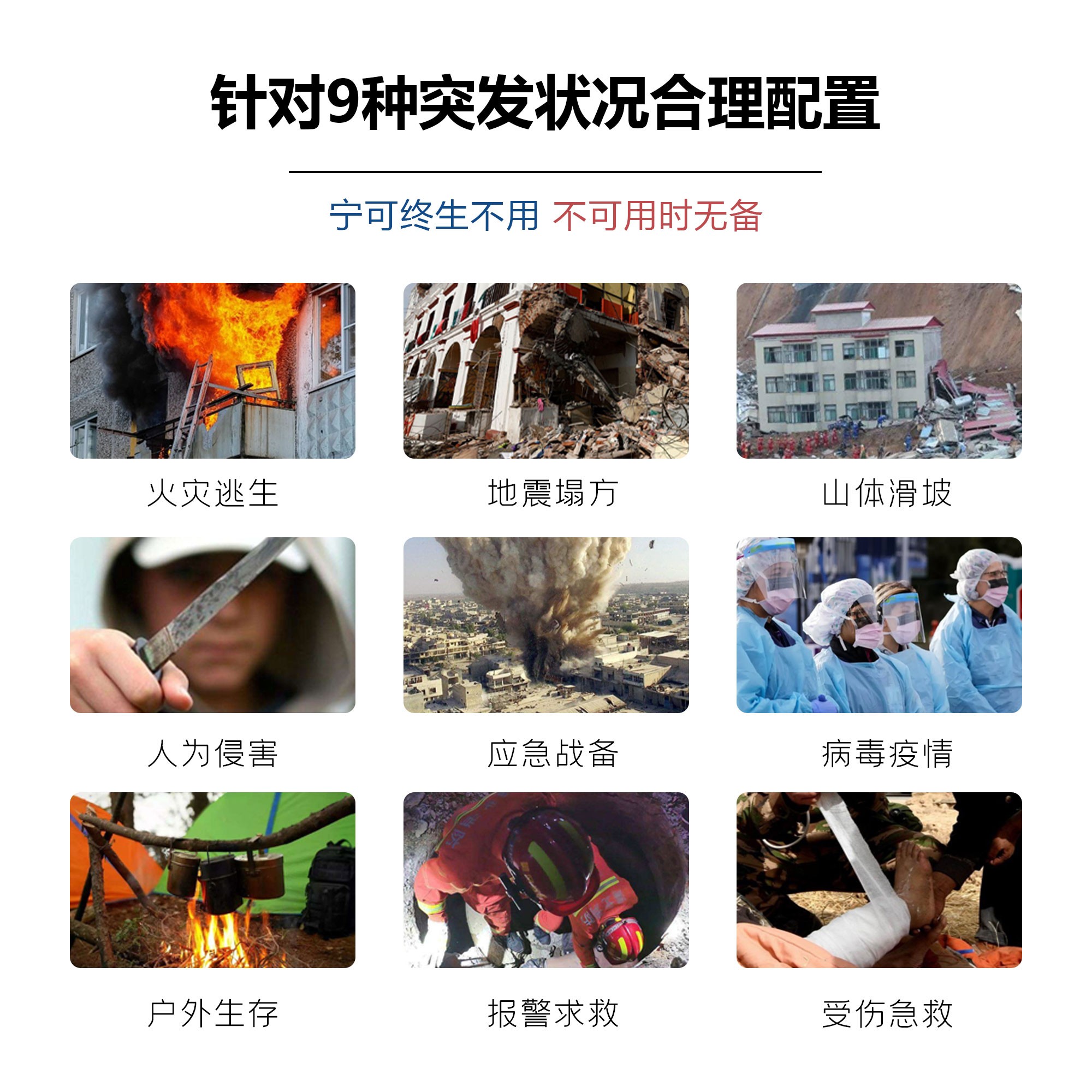 人防战备应急包国家标准战略储备物资地震救援包家庭储备物质包消-图2