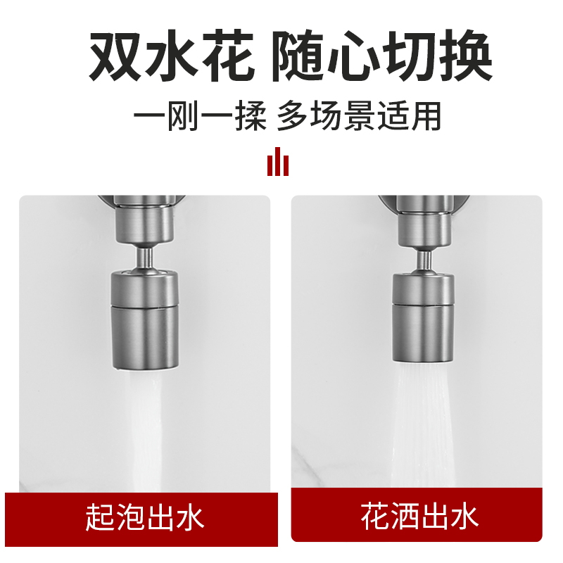 角阀水龙头起泡器4分接头发泡器洗脸池防溅水出水嘴内丝接头配件 - 图2