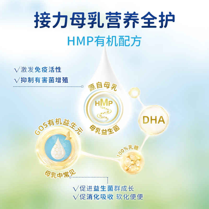 喜宝HiPP港版 有机HMP母乳益生菌益生元较大婴儿奶粉2段800g*4罐