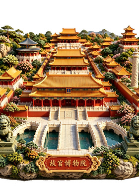 【北京故宫博物院冰箱贴】文创文旅太和殿红墙黄瓦古建筑旅游打卡