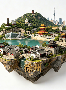 【徐州冰箱贴】江苏名城彭城云龙湖汉文化景区旅游打卡贴饰伴手礼