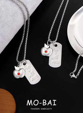 恋与深空夏以昼同款项链金属方牌come链条锁骨链潮时尚百搭不掉色