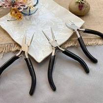 DIY jewellery pliers round mouth pliers flat mouth pliers with teeth pliers diagonal opening pliers bend nine-pin snapping