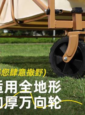 户外露营推车可折叠野营拖车桌板摆摊户外折叠超大容量野营手拉车