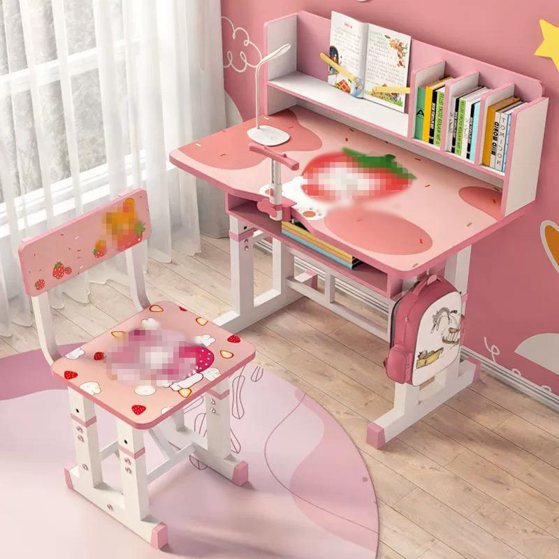 Home study table desk with chair children's lifting study table home desktop combination ergonomic desk chair