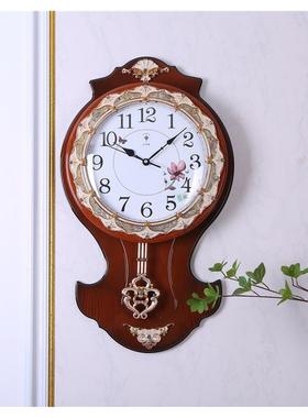 钟表挂钟客厅时钟家用装饰表挂墙欧式现在简约大气时尚石英钟
