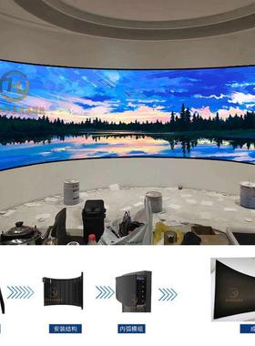 LED室内全彩软屏造型屏柔性广告屏彩色电子屏异型圆柱屏led软模