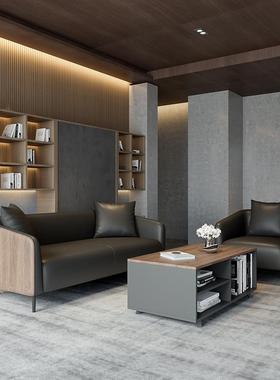 办公沙发简约接待会客洽谈室商务三人位办公室接待室茶几组合套装