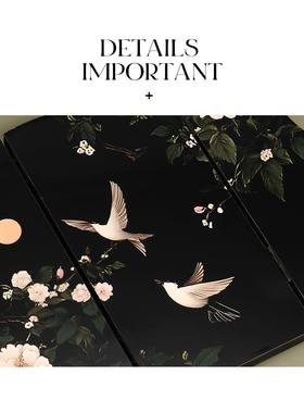 安曼古董花鸟装饰品覆古入口桌面屏风画客厅电视柜无障碍豪华画