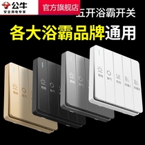 BULL Bull Four Open Toilet Five All-in-one Type Switch Bathroom Switch 86 Warm Air Blower Five Open Air Warm Bath Bully