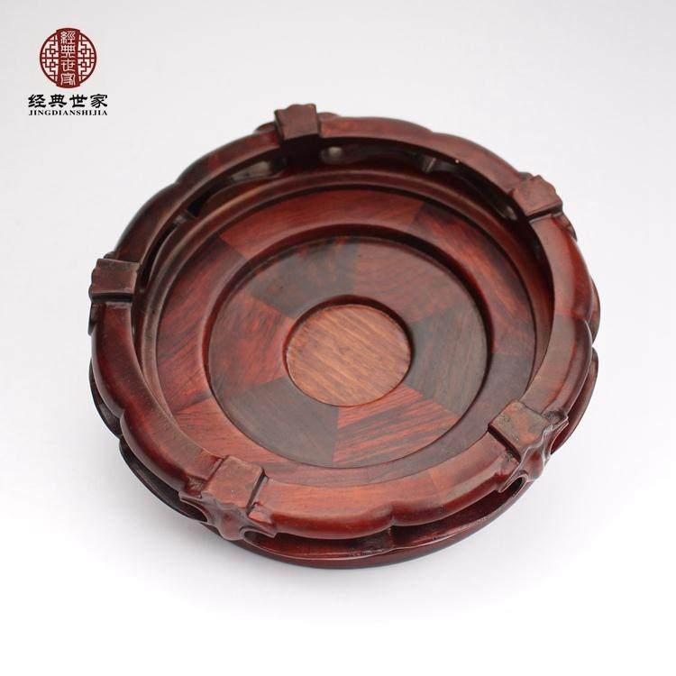 精品红酸枝实木底座可旋转镂空紫砂壶花瓶工艺品摆件木质底座,淘宝优惠券,粉丝福利购,淘宝优惠卷