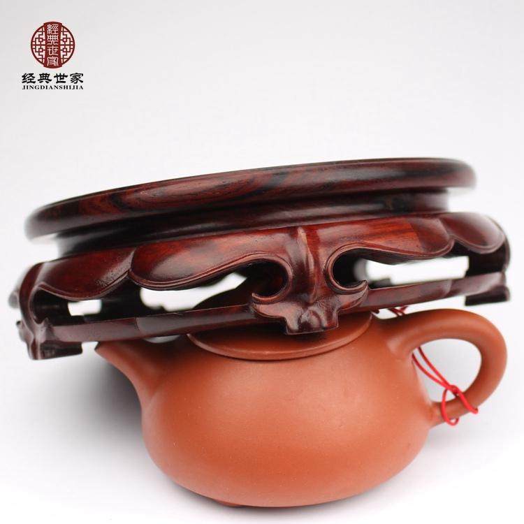 精品红酸枝实木底座可旋转镂空紫砂壶花瓶工艺品摆件木质底座,淘宝优惠券,粉丝福利购,淘宝优惠卷