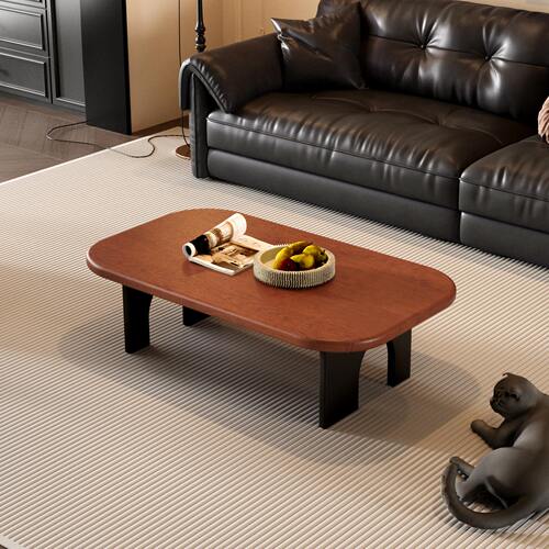 复古白蜡木茶几客厅家用现代简约实木茶桌茶台设计师新款中古风 - 图0