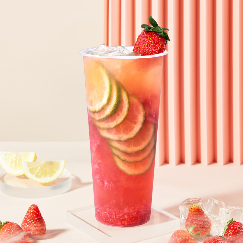 爆皮七| 冷冻草莓浆 速冻水果原浆含果肉果茸奶茶店专用原料950g,淘宝优惠券,粉丝福利购,淘宝优惠卷