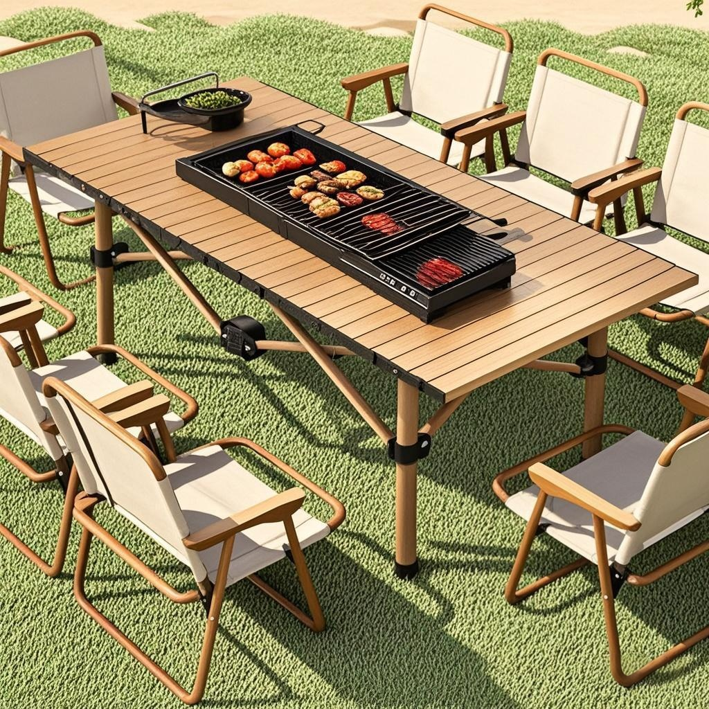 户外折叠桌子蛋卷桌摆摊便捷式野餐野炊烧烤露营桌椅全套装备用品,淘宝优惠券,粉丝福利购,淘宝优惠卷